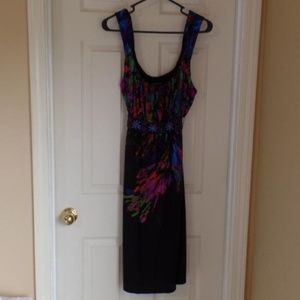 22W Bisou Bisou Embellished Paint Spletter Dress